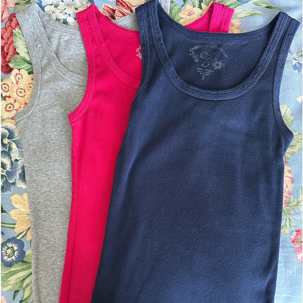 Small, Tank top set, Grey, Hot pink and Navy